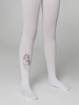 CONTE Колготки из микрофибры с рисунком и декором LOVELY bianco - Conte elegant фото 4