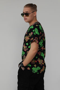 Футболка Berchelli 88061 из хлопка оверсайз  фото 5