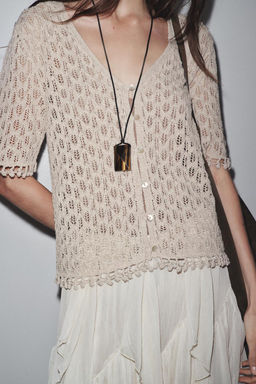 POINTELLE KNIT CARDIGAN - Zara фото 3