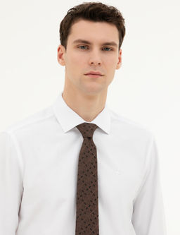 Beyaz Slim Fit Uzun Kollu Basic G_mlek