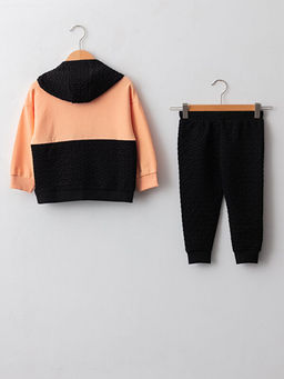 Kap??onlu Uzun Kol Bask?l? Erkek Bebek Sweatshirt ve Jogger Pantolon 2li - Waikiki фото 2