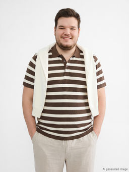 Polo Yaka ?izgili Erkek Ti??rt