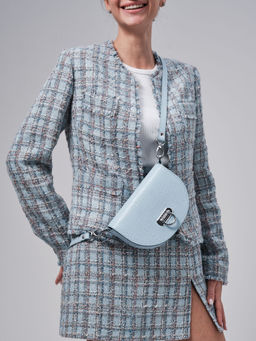 Сумка кожаная Azaro 31032 голубая вода