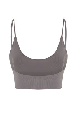 TRENDYOLMILLA Siyah Seamless/Dikissiz Ip Ask?l? Balensiz Kaps?z Bralette Orme Sutyen THMAW23SU00140 фото 6