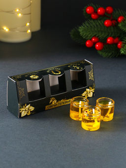 Цена за 2 шт. Набор свечей гелевых «Золотой конь. На удачу», 3 шт., золотые, 2.5×2.5×2.5 см