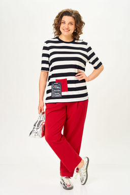 Костюм Michel Chic 1452 красный, полоска