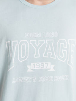 Футболка мужская голубая с печатью голубая дымка +печать 111785-1 - Mark formelle фото 7