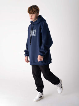 Худи оверсайз с печатью ШТОРМ утепленное - Bungly фото 8