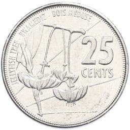 Монета 25 центов 2016 года Сейшелы