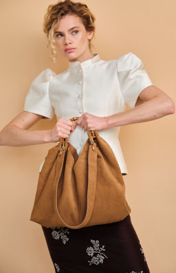 Замшевая сумка Bamboo DBR 30990 светло-коричневый  фото 4