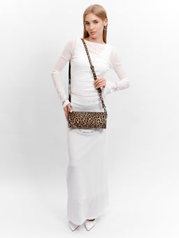 LACCOMA клатч Y2216-2-леопард матовый натуральная кожа полиэстер фото 2