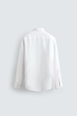 CAMISA REGULAR FIT LINO - LYOCELL / Blanco - Zara фото 7