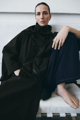 WATER-REPELLENT CAPE TRENCH COAT ZW COLLECTION LIMITED EDITION