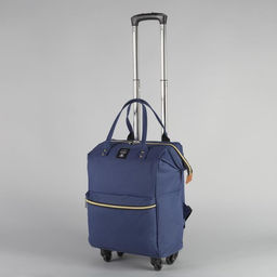 Сумка-рюкзак 2 в 1 на колёсах 18, отдел на молнии, наружный карман, цвет синий - Simaland фото 2
