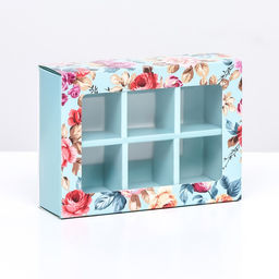 Цена за 5 шт. Коробка для 6 конфет «Изящность» 13.7×9.8×3.10 см