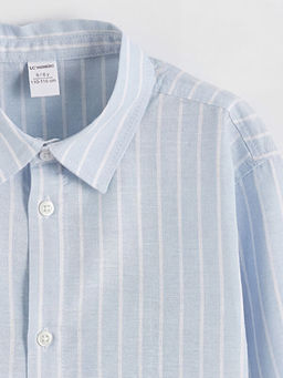 ?izgili Keten Kar???ml? Erkek ?ocuk G?mlek