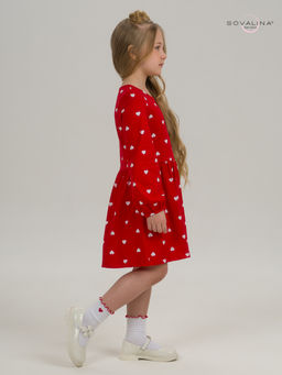 Платье Моана белые сердца на красном - Sovalina фото 25