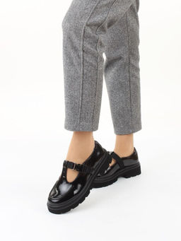 06-DLG06-2 BLACK Туфли женские (натуральная кожа)