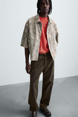 WASHED ABSTRACT PRINT OVERSHIRT - Zara фото 5