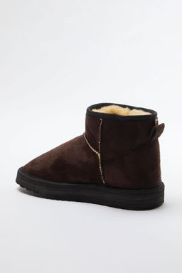Trendyol Shoes Taba Ici Kurklu Yuvarlak Burun Duz Flatform Topuklu Kad?n Bot TAKAW25BO00029 - Trendyolmilla фото 15