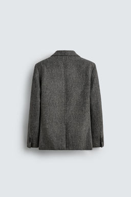 100% WOOL TEXTURED BLAZER AARON LEVINE X ZARA  фото 8