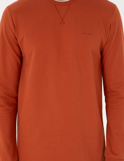 Kiremit Regular Fit Bisiklet Yaka Basic Sweatshirt