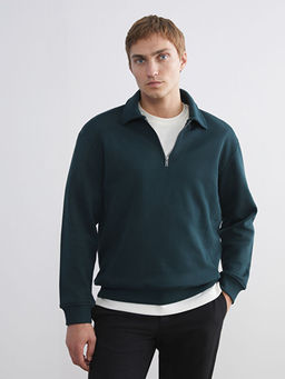 Polo Yaka Erkek Sweatshirt