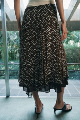 FALDA ASIM?TRICA LUNARES ZW COLLECTION / Marr?n - Zara фото 3