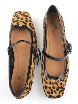 06-H11A-15Y BROWN/LEOPARD Туфли женские (натуральная кожа с ворсом)