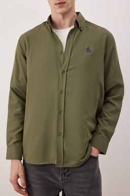TRENDYOL MAN Mavi Regular Fit Nak?s Detayl? Oxford Kolay Utulenebilir Smart Gomlek TMNAW25GO00036 - Trendyolmilla фото 40