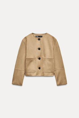FAUX SUEDE JACKET - Zara фото 3