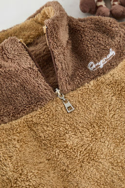Camel Unisex Renk Bloklu Orme Mini Me Sweatshirt TKDAW25SW00058 - Trendyolmilla фото 2