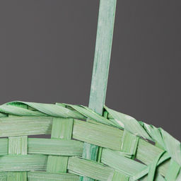 Корзина плетёная 19×9/32 см, светло-зелёный, бамбук