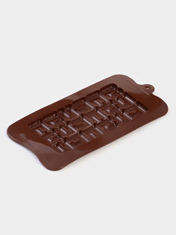 Цена за 4 шт. Форма для шоколада Доляна Лабиринт, силикон, 22?11?1 см, 18 ячеек, коричневая  фото 3