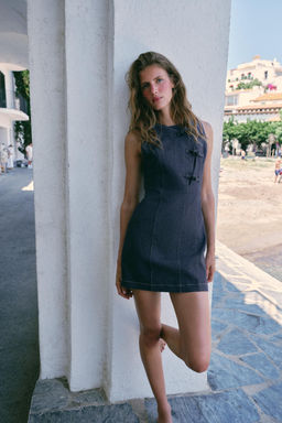 VESTIDO CORTO ALAMARES / ?ndigo - Zara фото 2