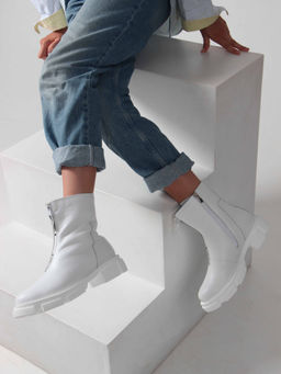 Ботинки 325.L.21074w. Белый/Мех