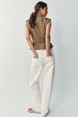 100% LEATHER JACKET WITH EVAS_ HEM - Zara фото 14