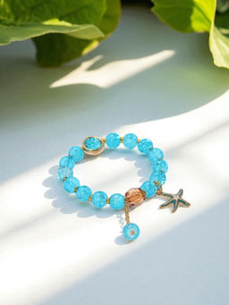 Браслет детский «Выбражулька. Морская звезда», голубой в золоте