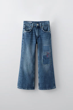 BOOTCUT JEANS WITH PATCHES