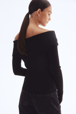 Top off-the-shoulder en punto de canale - H&m фото 13