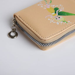 Кошелёк на молнии «Фея земли», отдел для карт, для монет, бежевый