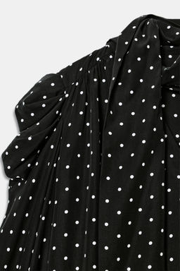 ZW COLLECTION POLKA DOT DRESS WITH SCARF DETAIL - Zara фото 8