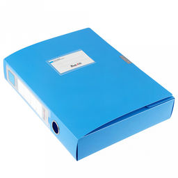 Папка-органайзер (короб) "Архивная" А4 23,4х31х5,5см, пластик, на липучке, цвет голубой (Китай)