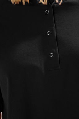 TRENDYOLMILLA Bordo Relaxed/Rahat Kal?p Crop Truvakar Kol C?tc?tl? Orme T-Shirt TWOSS25TS00021  фото 11