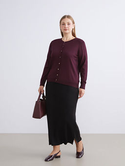 Beli Lastikli Y?rtma?l? Triko Etek