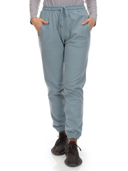 HC-209-1 BLUE Брюки спортивные женские (95% хлопок, 5% спандекс)