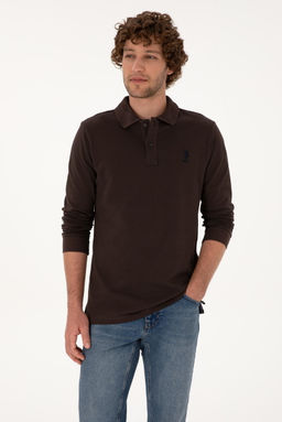 Erkek Koyu Kahverengi Basic Sweatshirt Sepette S_rpriz _ndirim