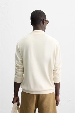 COTTON - LYOCELL KNIT POLO SHIRT - Zara фото 11