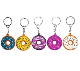 Цена за 3 шт. Брелок резиновый "Пончик" (KL-3765)