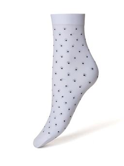 calz. MICRO POIS 70 носки (точка) - bianco/nero - Minimi фото 3